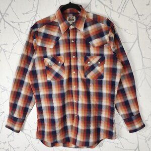 Ely Cattleman Plaid Pearl Snap Western Shirt